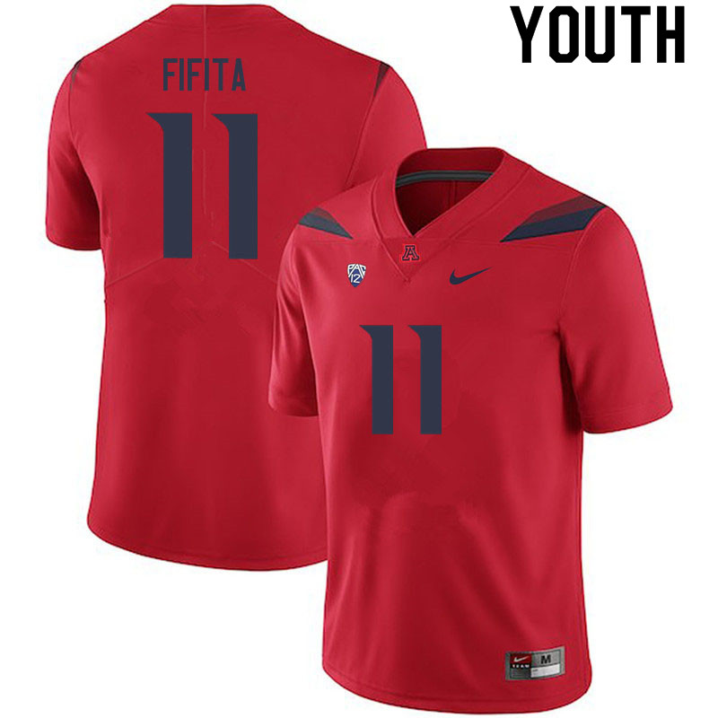 Youth #11 Noah Fifita Arizona Wildcats College Football Jerseys Sale-Red